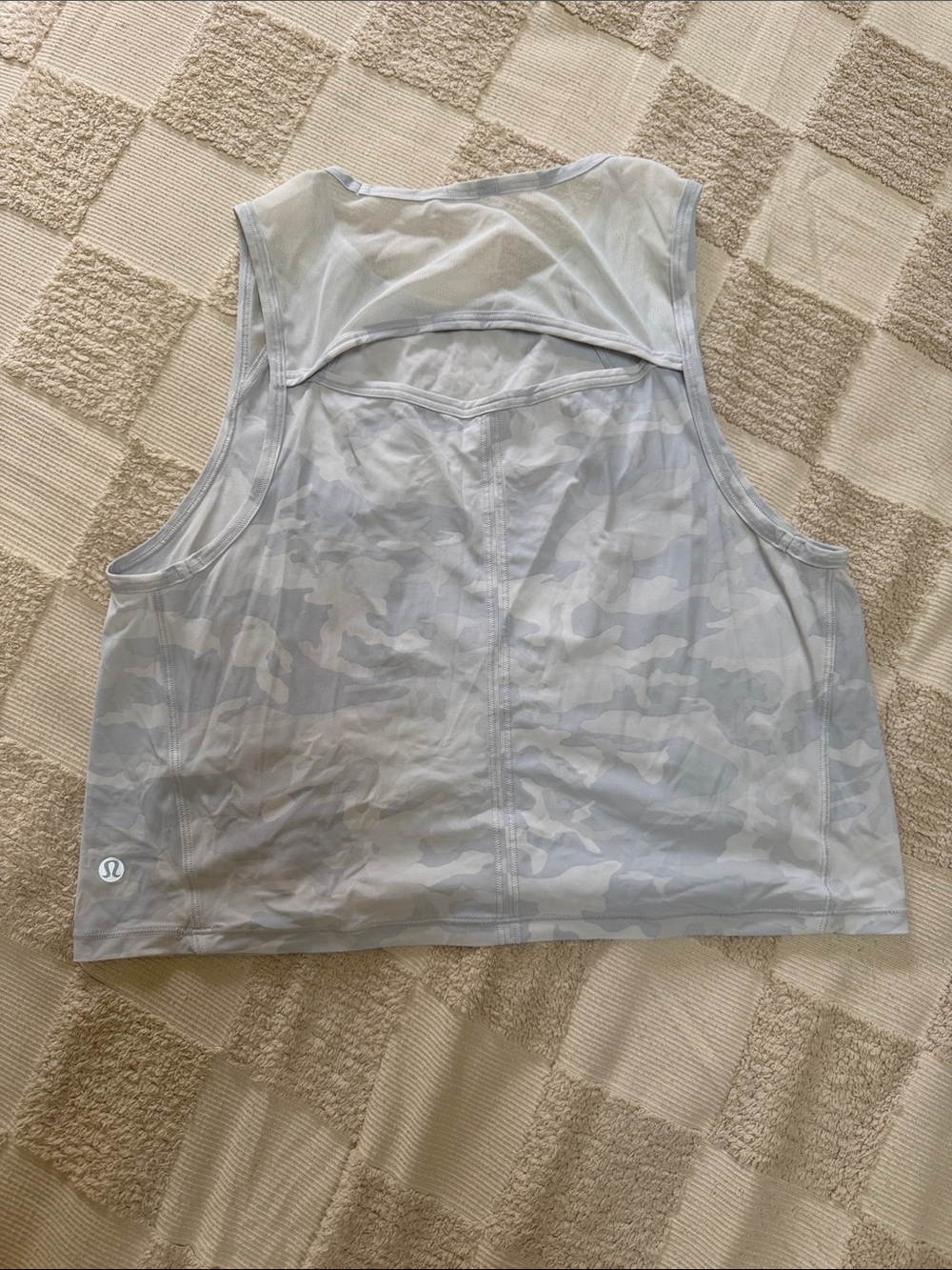 Lululemon Light Blue Camo Sleeveless Workout Tank - Picture 2 of 4